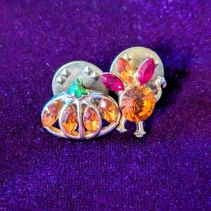 Festive Pumpkin and Turkey Pins